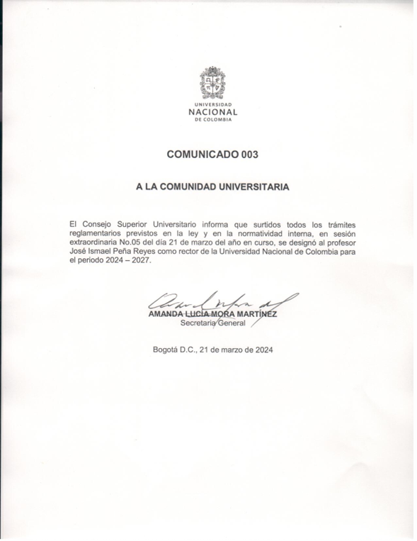 ValenVolandoVa's tweet photo. ATENCIÓN | El CSU UNAL desconoce TOTALMENTE la consulta a la comunidad y designa a José Ismael Peña como rector. Al enviar el comunicado, las sedes Bogotá y Medellín se encuentran en escenario de protesta donde la fuerza pública arremete contra el estamento estudiantil. https://t.co/1fxEontXfn