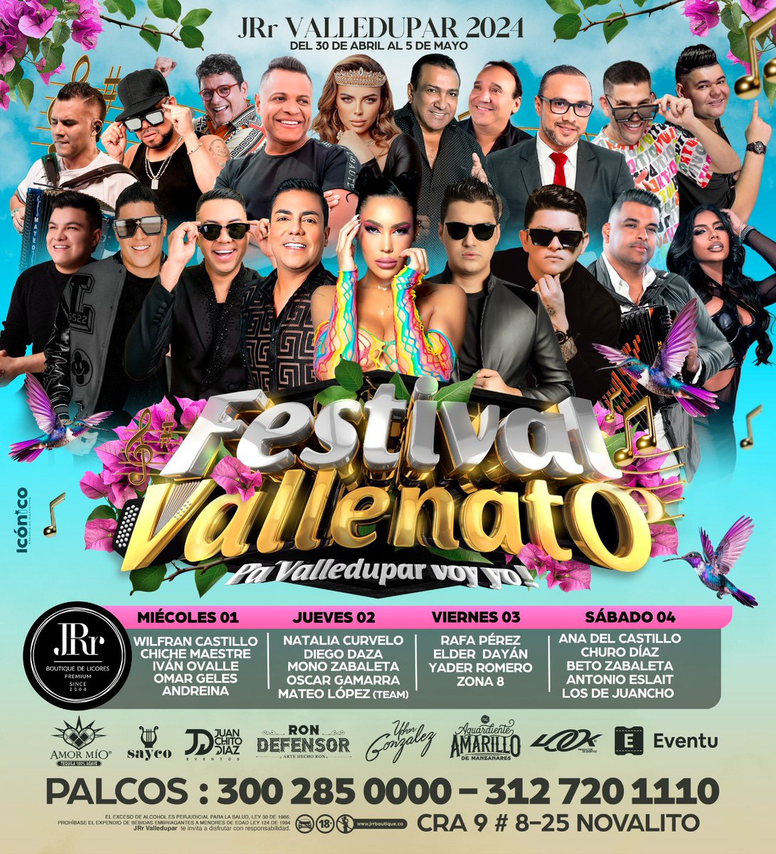 OTRA DE NUESTRAS PRESENTACIONES EN EL FESTIVAL VALLENATO…. 🪗🪗🪗

SÁBADO 4 de MAYO 

“JRR VALLEDUPAR”  #LOSDEJUANCHO 

👇👇💥💥👇👇
