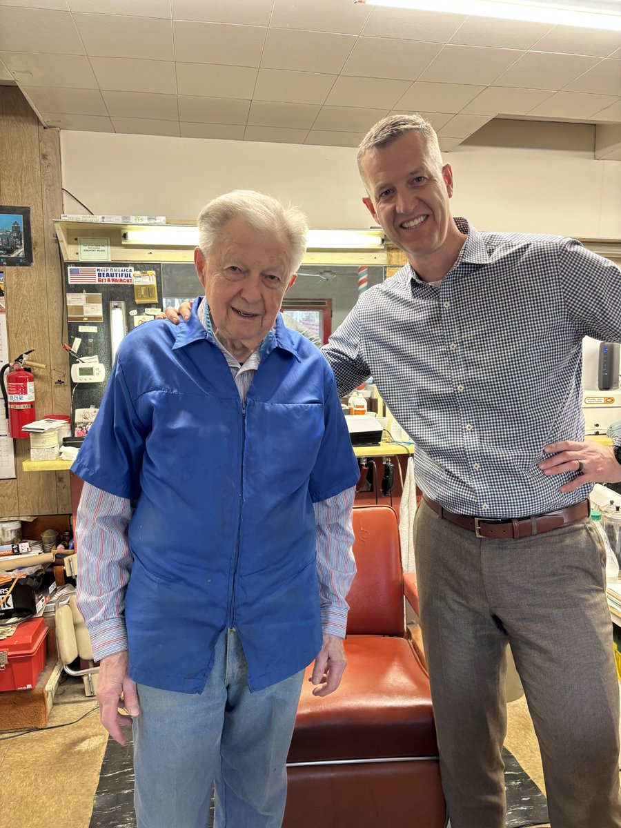 Jim has been a barber in MKE for 60yrs. He's been cutting my hair for 20yrs and it's still $12 a haircut. He's concerned about 1 of WIs largest property tax increases ever. He estimates the MPS property tax ↗️will cost him 2 days of wages. #EnoughIsEnough @MMAC_Chamber