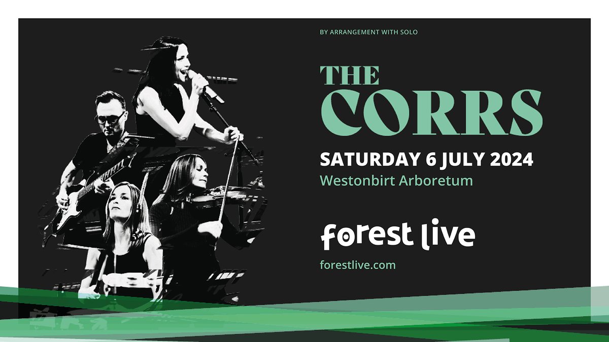 New UK date for @CorrsOfficial. Playing as part of the @fcforestlive concert series they will perform on 6th July 2024 at Westonbirt Arboretum. Tickets on sale Thursday 28th March at 9am