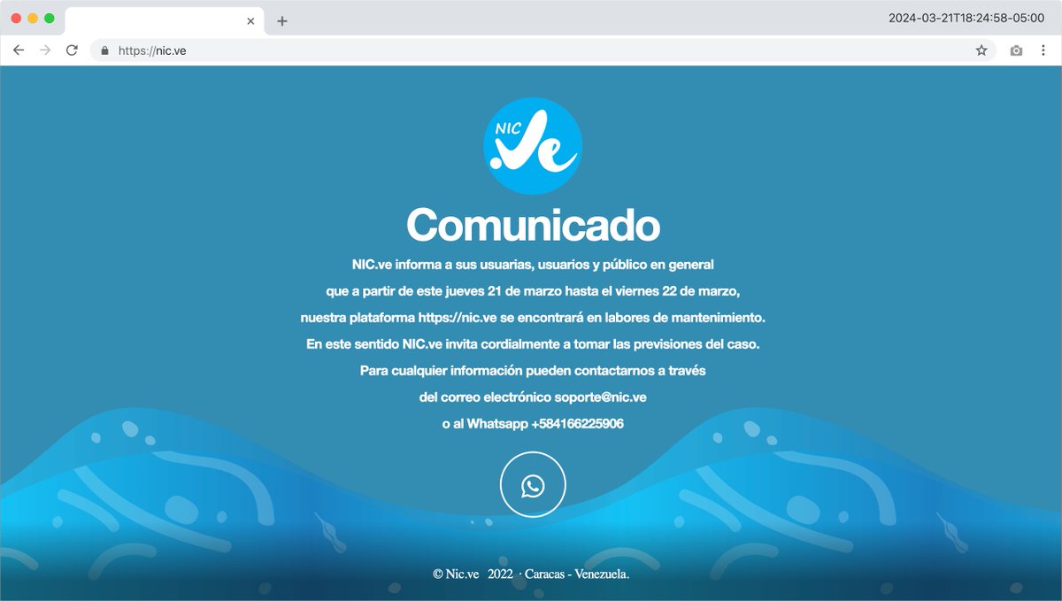 _venarix_'s tweet photo. https://t.co/8nRW2PAilR (@nicveoficial), the entity overseeing the registration and management of #Venezuelan 🇻🇪 (.ve) domain names, may be experiencing a #cyberincident...
via @VeBreaking https://t.co/xD5b82A10Q