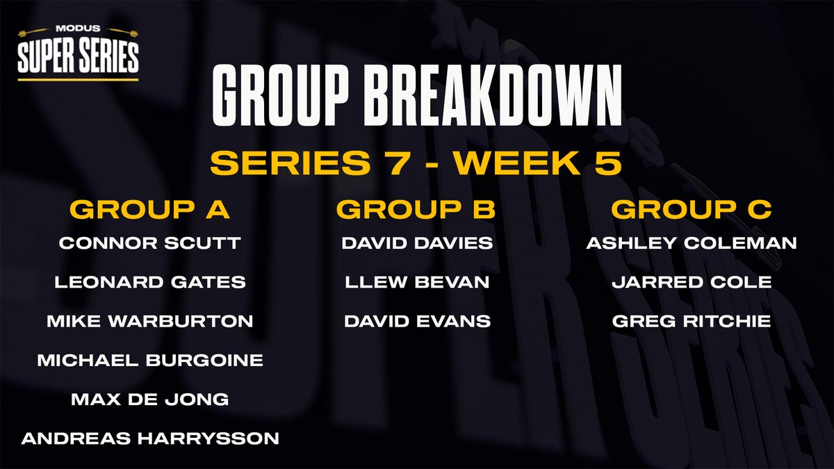 MODUS Super Series (@mssdarts) on Twitter photo Good question, <a href="/PrinceofDark180/">Ashley Coleman</a>! ๐ฏ
How does next week sound? ๐
Here is the OUTSTANDING Week 5 lineup which kicks-off next Monday! ๐ฅ Good question, <a href="/PrinceofDark180/">Ashley Coleman</a>! ๐ฏ
How does next week sound? ๐
Here is the OUTSTANDING Week 5 lineup which kicks-off next Monday! ๐ฅ