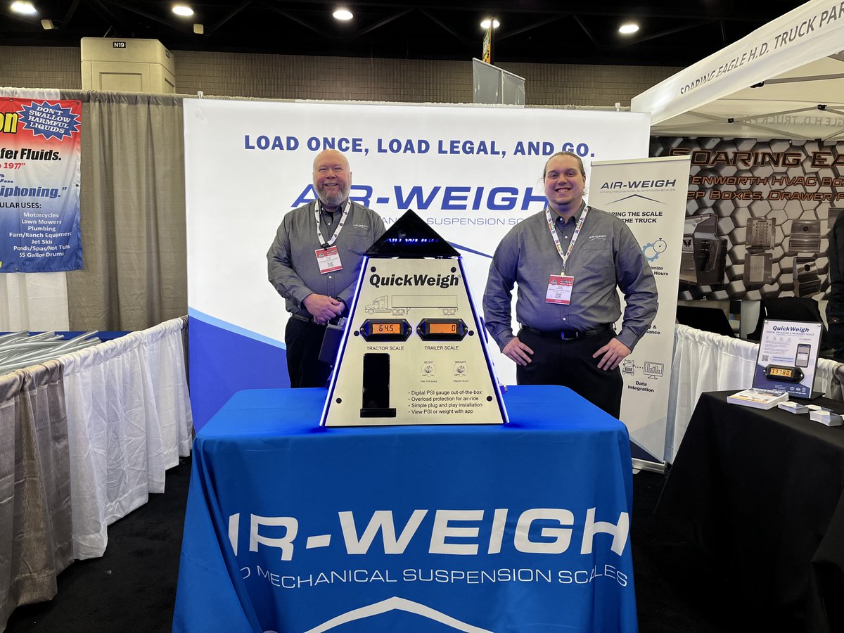 Good morning! We’re at the Mid-America Show today – stop by and meet the team at booth #12234. Find out how to slash your costs by saving fuel & time driving to in-ground scales. Hands-on live demonstrations of our scales are available! #AirWeigh #MATS2024 #trucking