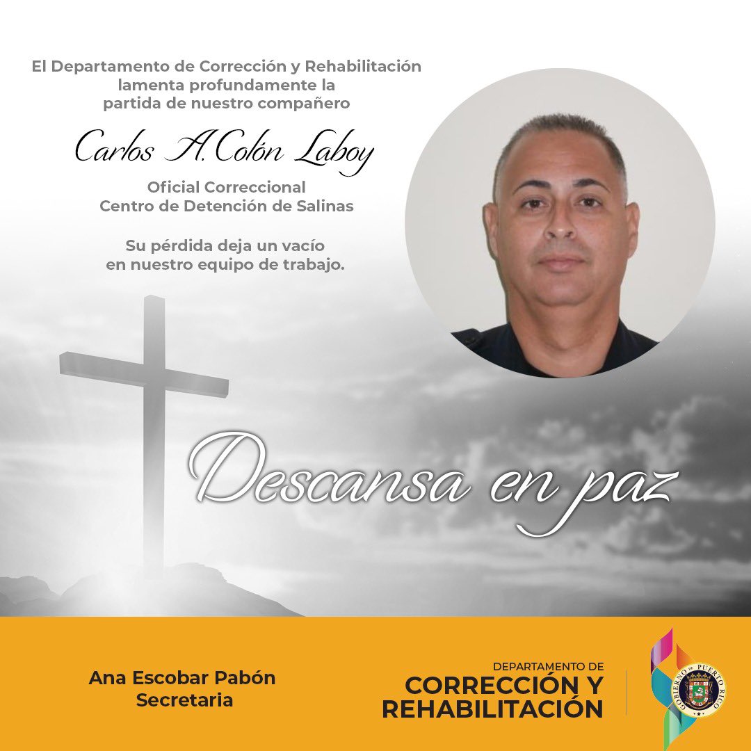 DCR_PR's tweet photo. Una vez tengamos los detalles de los servicios fúnebres se notificarán.  Descansa en paz🕊️. https://t.co/Co1f8OH0cN