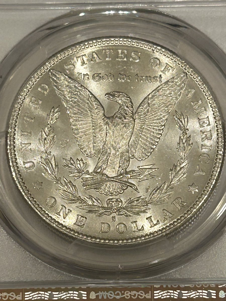 Let’s guess the grade on this 1880 S Morgan just added to my inventory/collection. #preciousmetals #numismatics #coincollecting #silver @PCGScoin I’ll give an answer tomorrow.