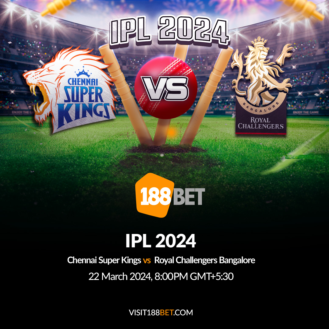 🏏✨ Clash of Titans Alert! Chennai Super Kings vs Royal Challengers Bangalore 🔥 

Get ready for an epic showdown today and make your bets even more exciting with a 5% Sportsbook Cashback from 188BET! 💸🎉 Who's your pick? 

#ChennaiVsBangalore #IPL2024 #CricketFever #188BET🏆💚