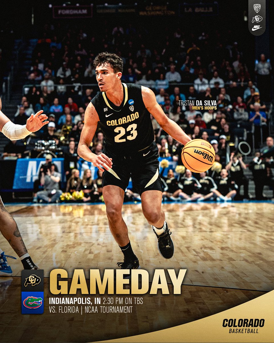 GAMEDAY 🦬 @CUBuffsMBB vs. Florida at 2:30pm MT on TBS #GoBuffs | #MarchMadness
