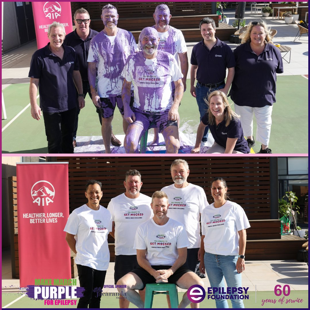 epilepsy_fdn's tweet photo. #GETMUCKEDepilepsy! #AFL legends, #NathanBuckley, #BrettRattan and #EpilepsyFoundation Ambassador, #NeilBalme, have taken on the #PurpleMuckChallenge to show their support for people impacted by #epilepsy.

Visit https://t.co/8NOyP9RKqh to get involved. https://t.co/sR4rSBZNT6