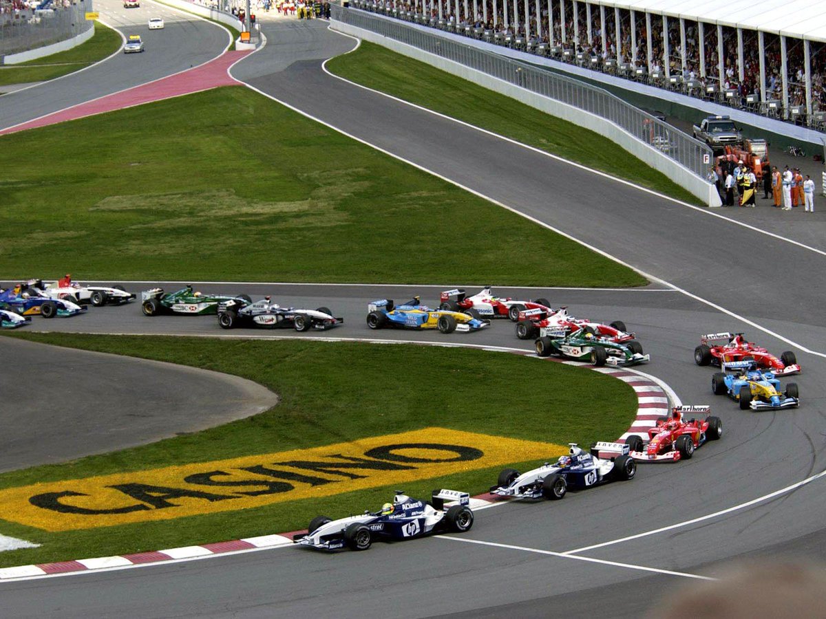 2003 CANADA Race start #F1 Montreal with Ralf leading Montoya and Michael