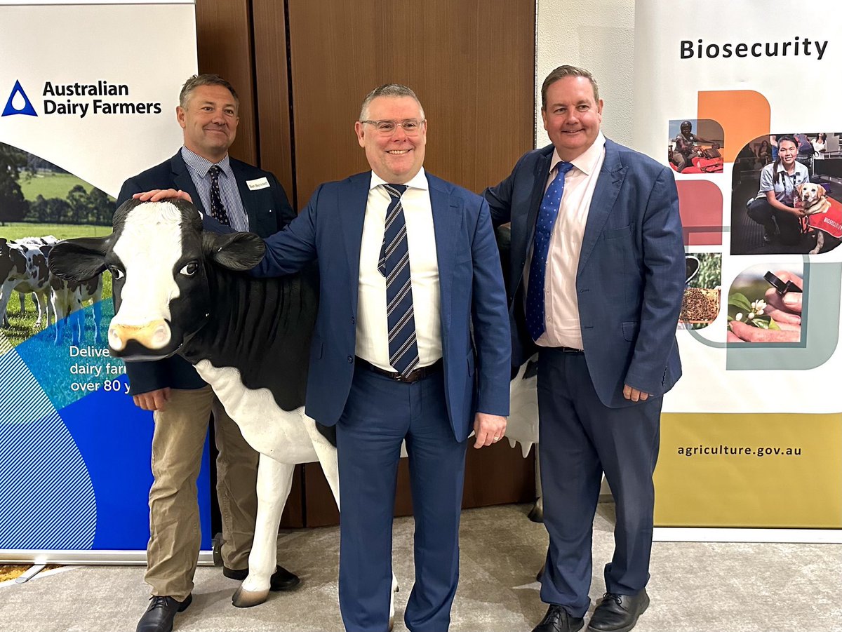 Another election commitment delivered, by hosting the 1st national dairy symposium with dairy farmers, processors, researchers and workers in Melbourne today. Our 3rd biggest ag sector &amp; lots of good ideas on how the industry can become more productive, profitable &amp; sustainable.