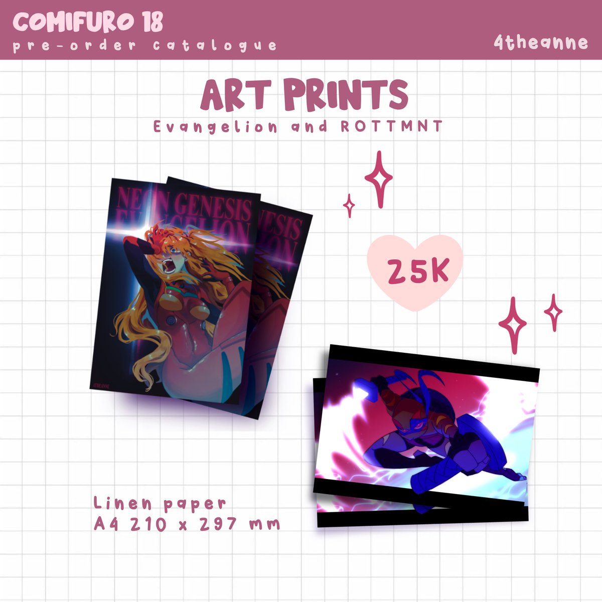 [RTs and likes appreciated ♡] 
Atheanne’s comifuro 18 pre order catalogue ₍ᐢ.  ̫.ᐢ₎

🌸 March 22nd - April 1st
🌸 PICK UP ONLY (Both days)
🌸 rottmnt , fnaf , evangelion , persona 3 , tmnt 
Link PO: forms.gle/aLP8rgQzjx4UR1…

#comifuro18catalogue #cf18