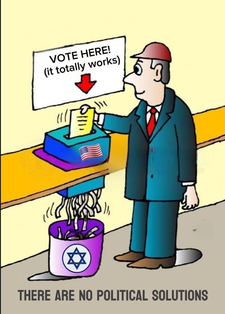 Voting means nothing because its just an illusion of choice to enslave you. 
#illusionofchoice