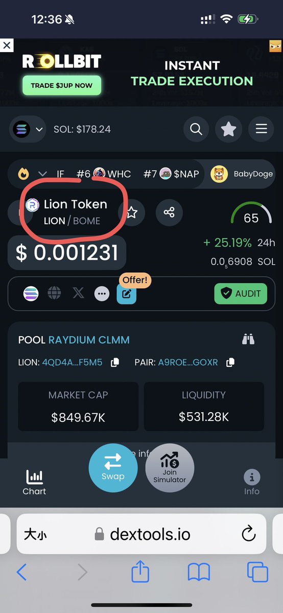 LION/BOME的交易对的决策 终于伴随BOME暴涨 而凑效啦 之前反对的声音呢？都下车了吧，再见👋 欢迎新人上车。
