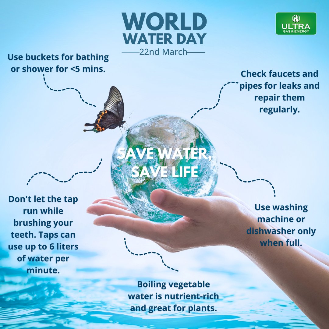 Clean water is a basic human right. Let's raise awareness about the importance of water conservation and sustainable practices. On this #WorldWaterDay, let's pledge to protect and conserve our water bodies for generations to come. Together, we can make waves of change!