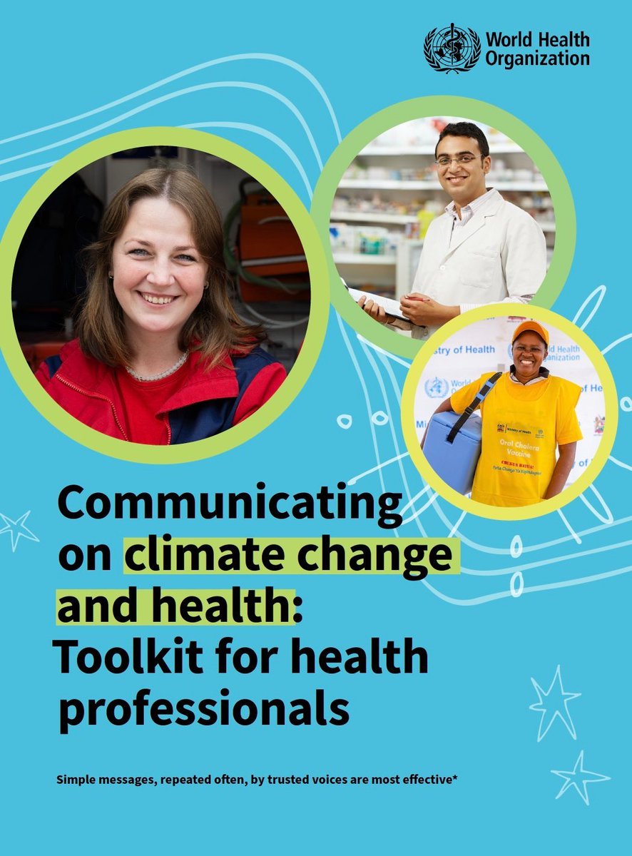 This <a href="/WHO/">World Health Organization (WHO)</a> toolkit on #ClimateHealth communication will be out in a few hours!

I'm joining @jenmkuhl <a href="/DrMariaNeira/">Dr Maria Neira</a> <a href="/VBKerry/">VbK</a> to launch the toolkit. Come along 👉who.zoom.us/meeting/regist…

(The time zone is brutal for Australians. But register and you will receive the recording!)
