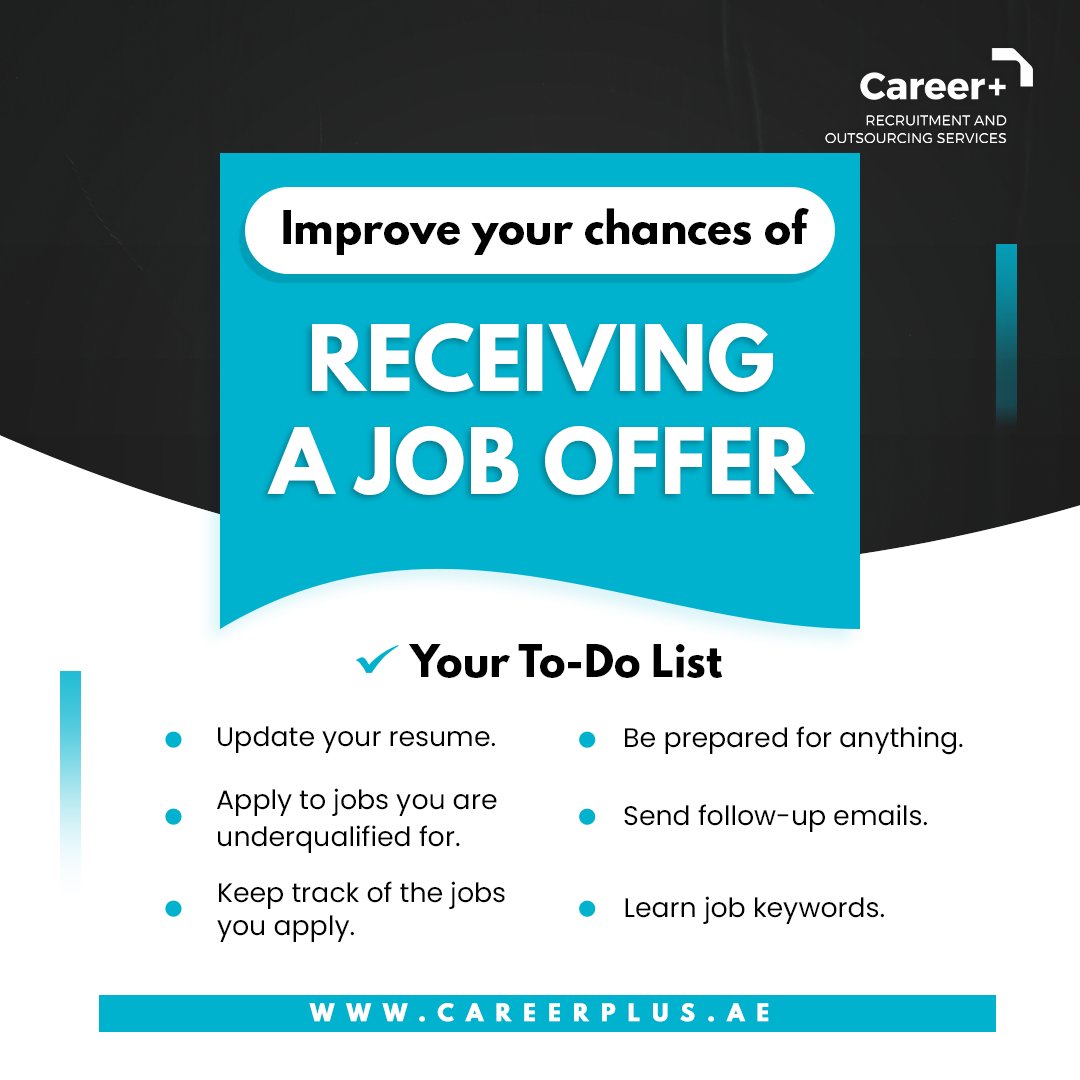 A few tips to get the job offer you desire and earn your dream job.
.
.
#careerplus #recruitementagency