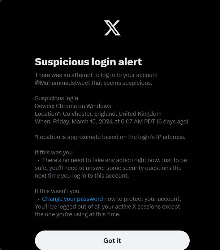 Muhammadstweet's tweet image. Whoever is trying to login to my account, I will say you can't do it because I have strict security. So don't try next time 😎

#Secure #Hacked #chill