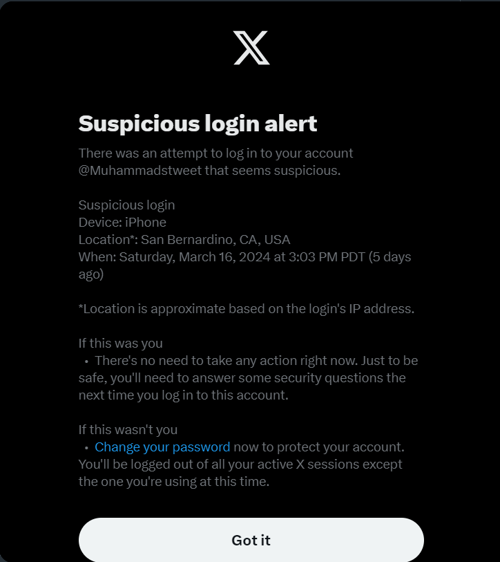 Muhammadstweet's tweet image. Whoever is trying to login to my account, I will say you can't do it because I have strict security. So don't try next time 😎

#Secure #Hacked #chill