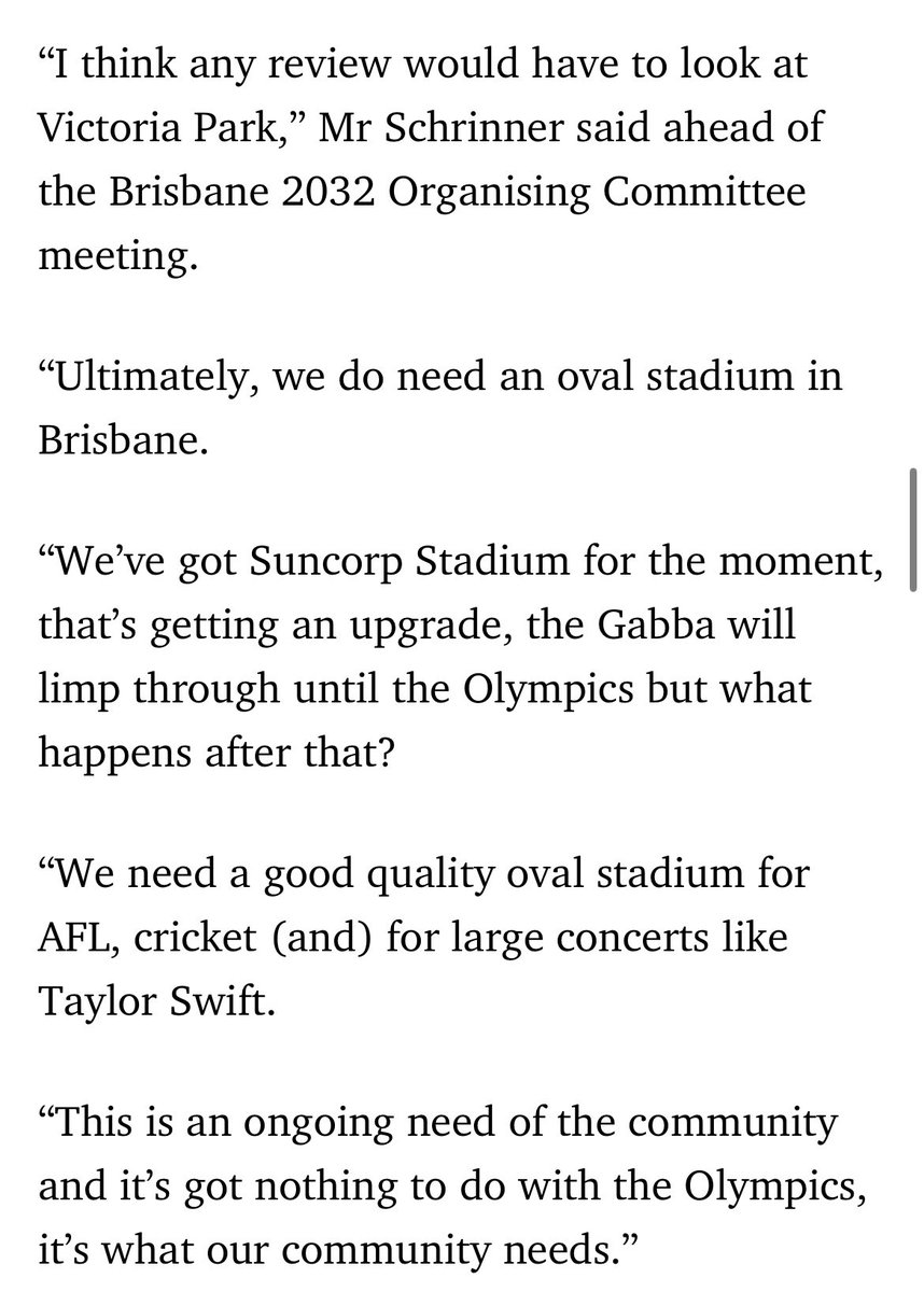 This is what happens when you’ve just been on the winning side of a crushing election victory instead of the losing one. You can actually speak the truth without worrying about the politics or how it will be used against you in a campaign ad. #Brisbane2032 #olympics