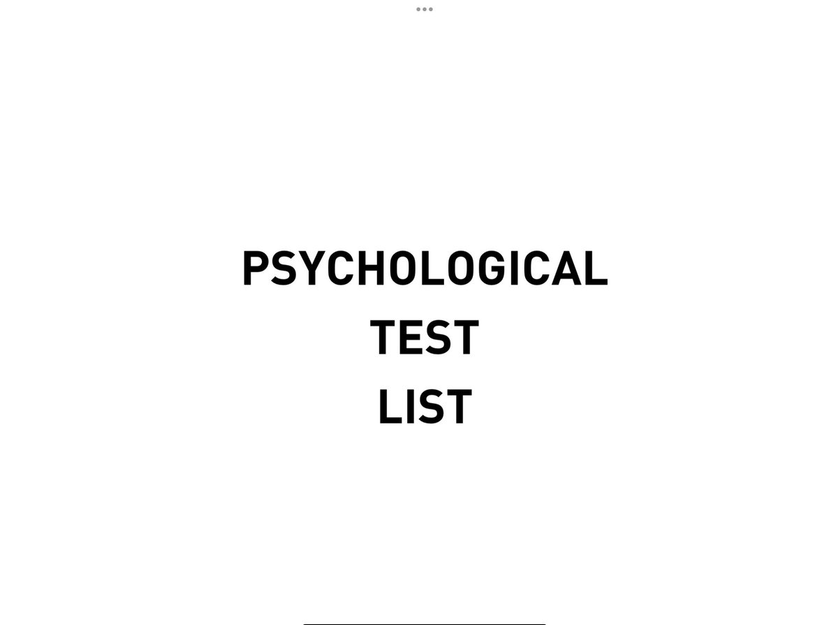 pollipopp's tweet image. PSYCHOLOGICAL TEST LIST

drive.google.com/file/d/1UfE1xh…