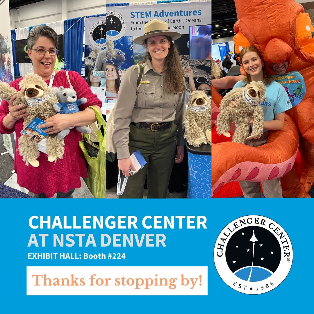 Thanks to all who stopped by our booth (#224) at the @NSTA Conference today! We (and Sammie Sloth) loved meeting you! Visit tomorrow & follow us on Instagram for our behind-the-scenes journey bit.ly/40PwPmg #NSTAspring24 #STEM #STEMeducation #STEMforKids