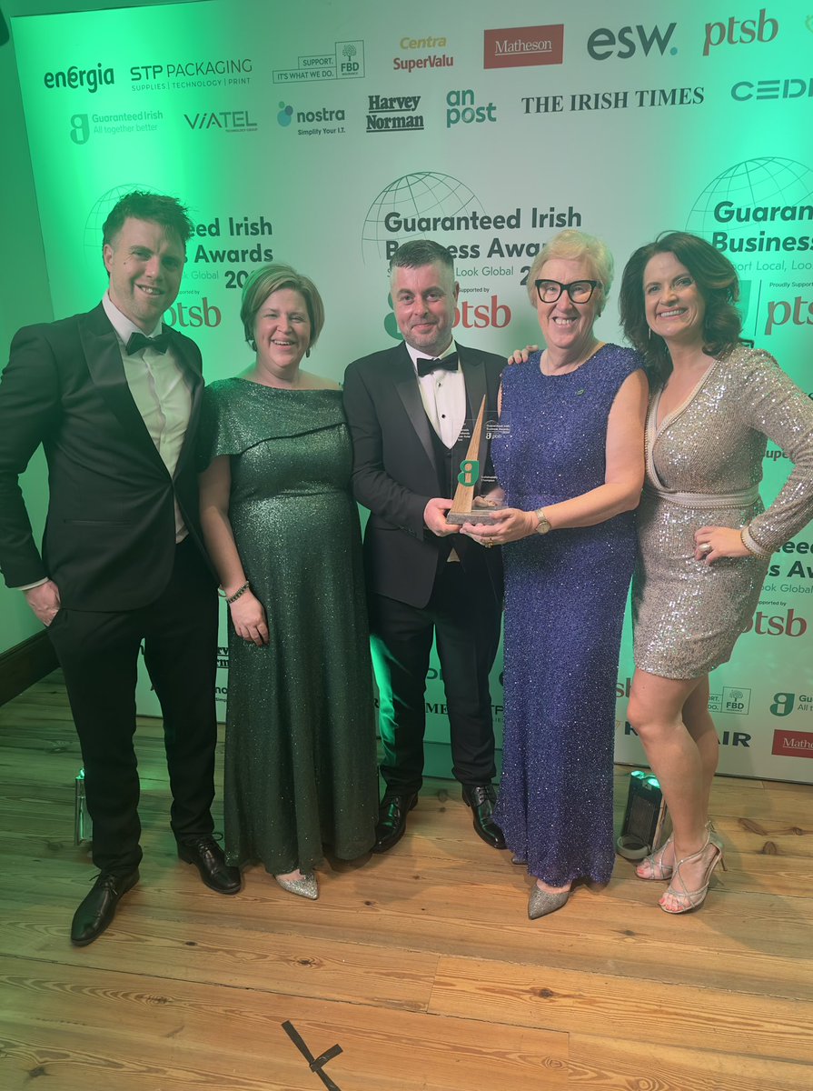 💛 Absolutely over the moon to win sustainability champion at the @guaranteed_irl awards. Wonderful to see such national pan-industry recognition of our decades long commitment to sustainability #GIBA24 #FitzgeraldsWoodlandsHouseHotel