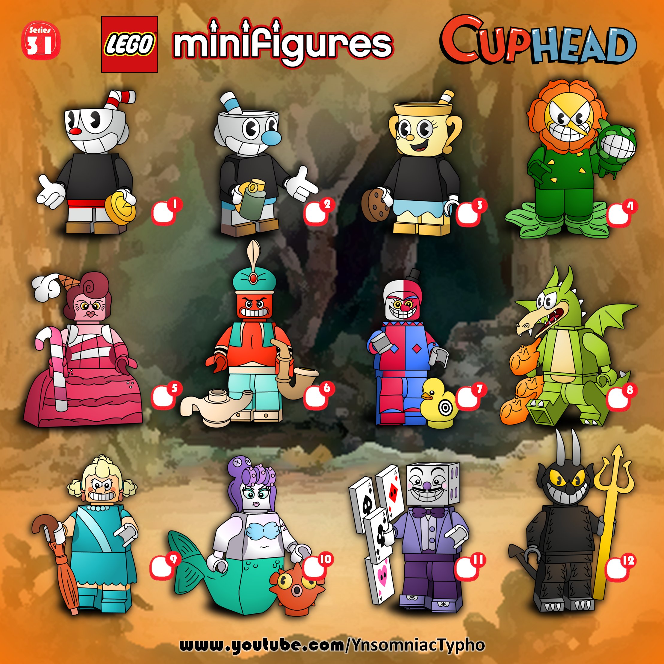 Ynsomniac Typho on X Nueva coleccion de LEGO de Cuphead Mira el video https t D9pIRT2DJ5 minifiguraslego legominifigures ynsomniactypho youtube ynsomniac Cuphead Mugman xbox NintendoSwitch calamari...