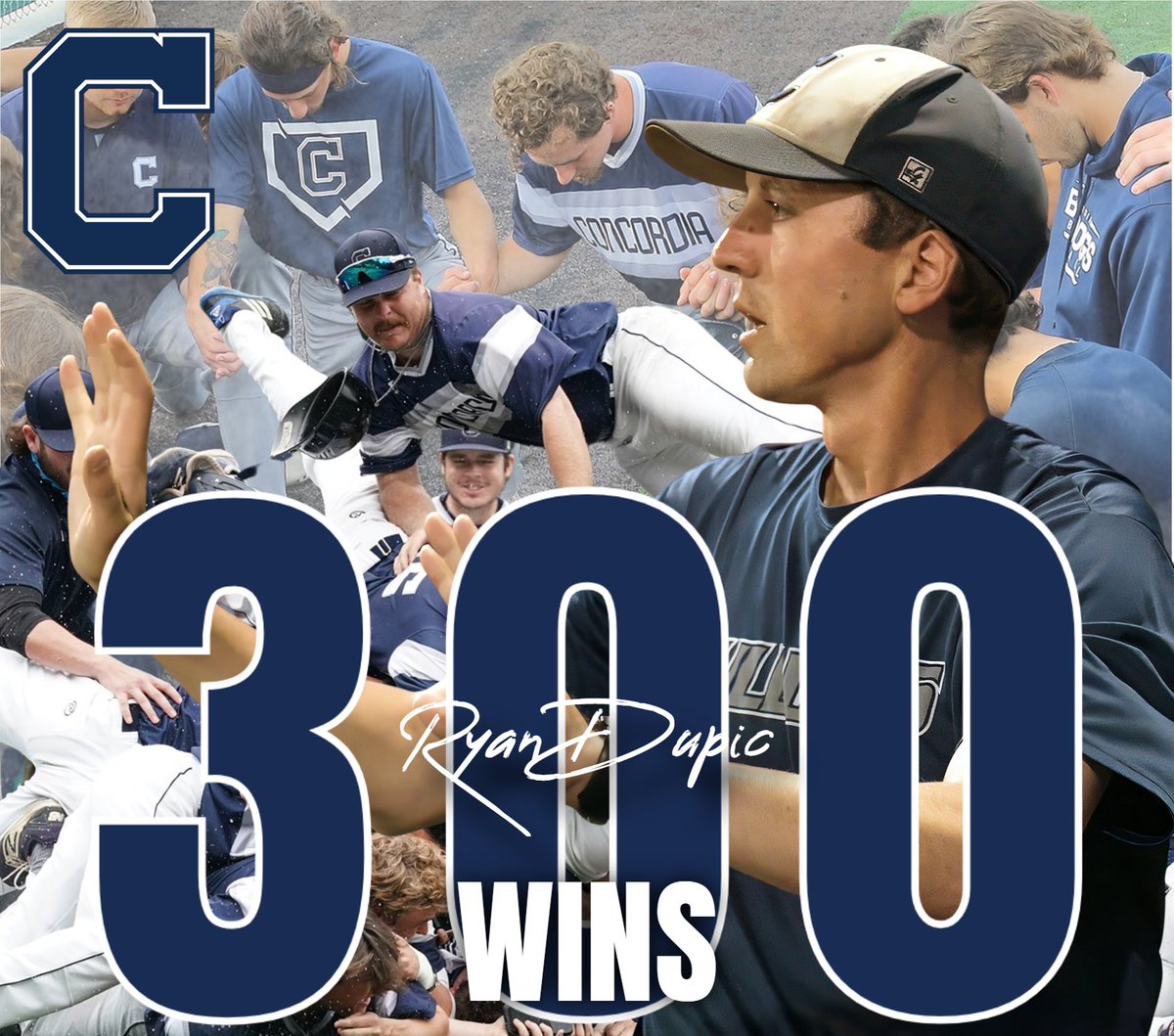 ⚾ | Congrats to <a href="/cunebaseball/">Bulldog Baseball</a> Head Coach Ryan Dupic on earning his 300th career win as skipper of the Bulldogs! 👏👏👏

3️⃣0️⃣0️⃣❗
