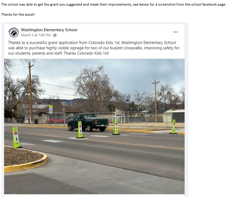 Colorado_LTAP's tweet photo. Congrats to @CanonCityGov! What a great display of partnership in action. @frccedu @ColoradoDOT @USDOTFHWA @CoSSRC  

Reach out to us for help with your upcoming project/funding needs: 
https://t.co/3DZD6qRhnv

#LTAP #Grants #SchoolSafety #PublicWorks https://t.co/Lk7fyR3zHF