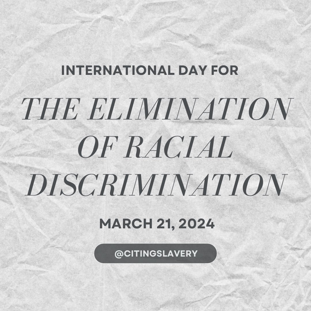 Today, March 21, is the International Day for the Elimination of Racial Discrimination. To learn more about how the Citing Slavery Project is fighting to end racial bias in the legal field, visit 
citingslavery.org
and washingtonpost.com/lifestyle/maga…