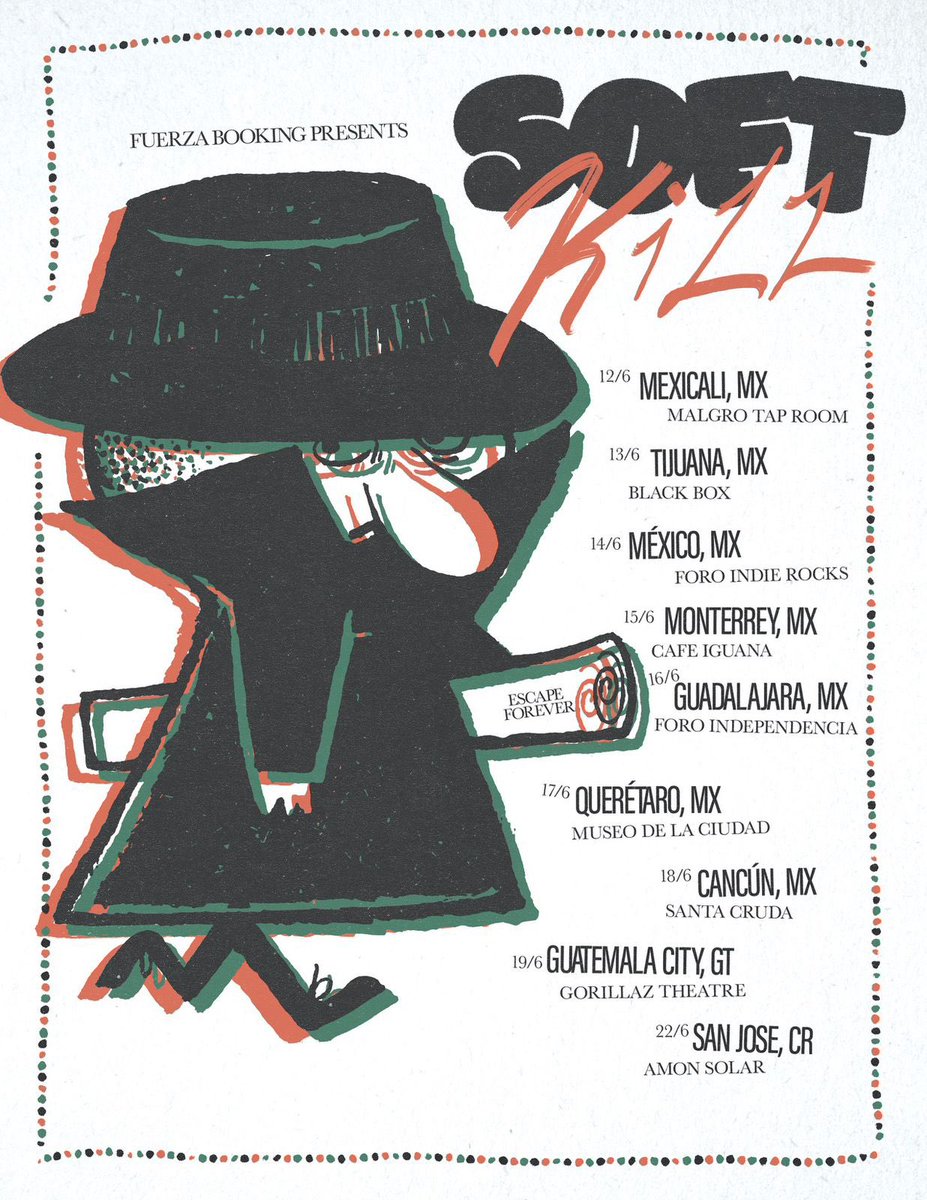 Hola
Estamos organizando <a href="/_softkill/">SOFT KILL</a> en Guatemala 
Una de las bandas importantes del post punk :)

📅 Miércoles 19 de Junio 
⏰ 7:00 pm 
🏠 Gorillaz theatre zona 4
🎟 app.recurrente.com/s/nostalgia-ki…

Comparte porfa :) 

<a href="/fckoffndiee/">mverto</a>