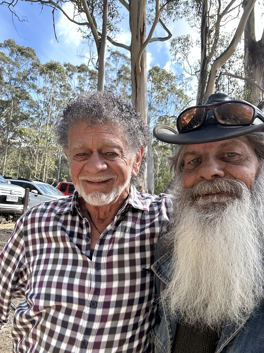 At putulina with the legend Jimmy Everett, here for a reburial ceremony of Aboriginal human remains that were returned to us.