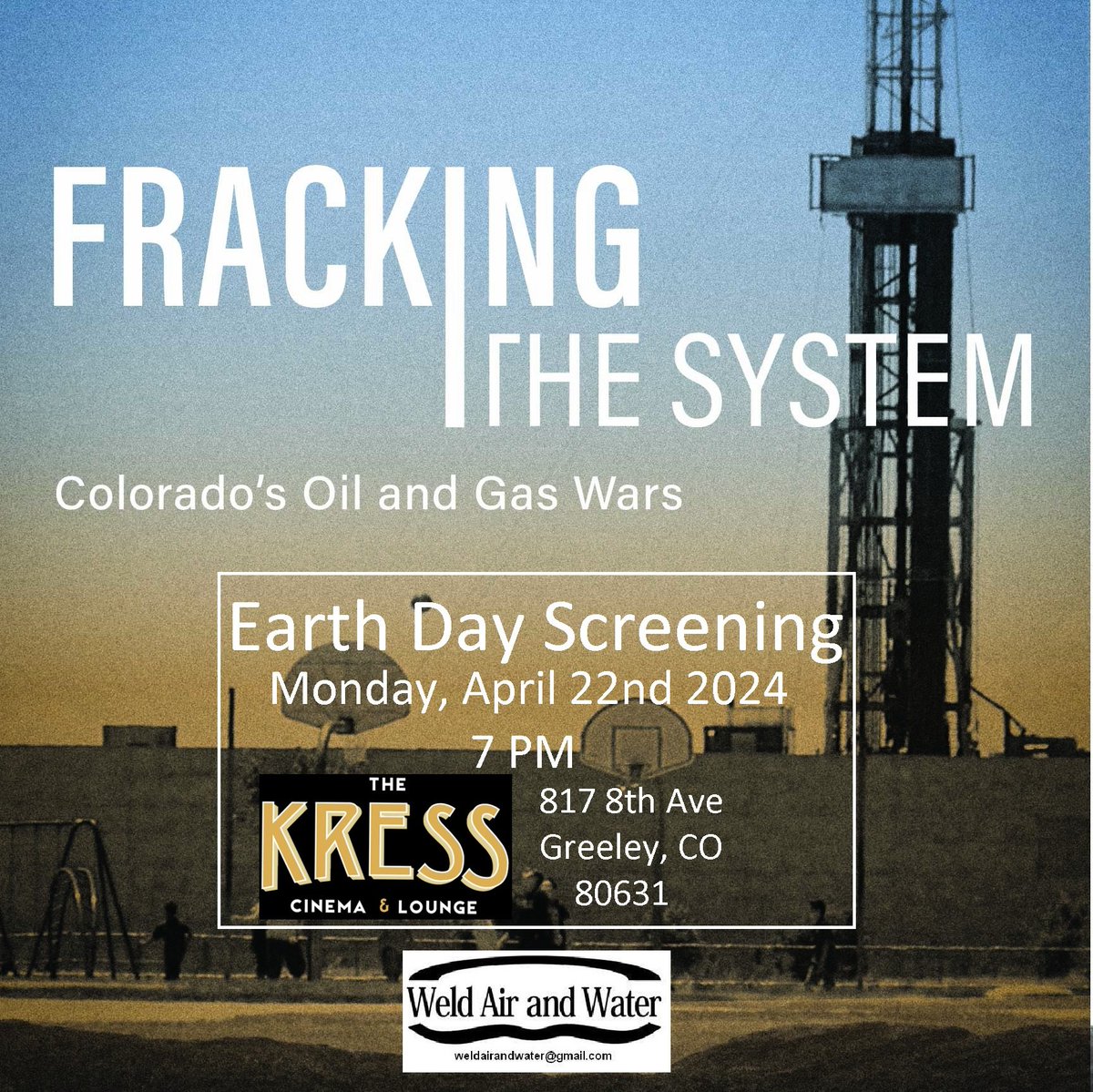 CarlBErickson's tweet image. Earthday Showing of this documentary.
#Fracking #BanFrackingNow