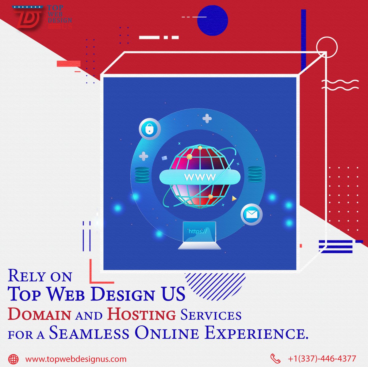 TopWebDesignUS's tweet image. 𝐂𝐡𝐨𝐨𝐬𝐞 𝐓𝐨𝐩 𝐖𝐞𝐛 𝐃𝐞𝐬𝐢𝐠𝐧 𝐔𝐒 𝐃𝐨𝐦𝐚𝐢𝐧 𝐚𝐧𝐝 𝐇𝐨𝐬𝐭𝐢𝐧𝐠 𝐒𝐞𝐫𝐯𝐢𝐜𝐞𝐬 𝐟𝐨𝐫 𝐚 𝐒𝐞𝐚𝐦𝐥𝐞𝐬𝐬 𝐎𝐧𝐥𝐢𝐧𝐞 𝐄𝐱𝐩𝐞𝐫𝐢𝐞𝐧𝐜𝐞

Looking for reliable domain and hosting services? Look no further than Top Web Design US!

#TopWebDesignUS #DomainHosting