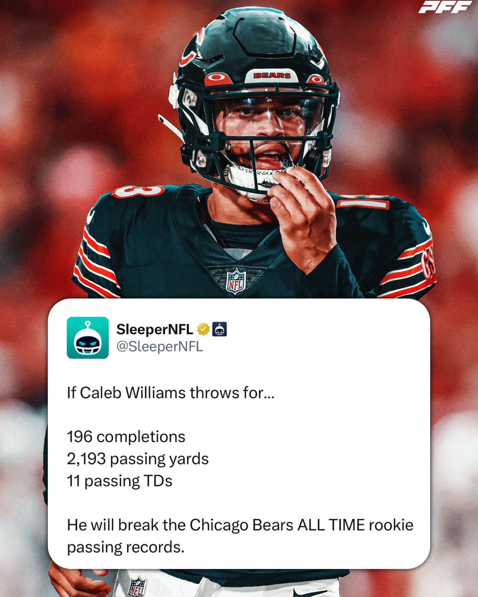 The #Bears have such a bad history with QBs 💀

(H/T: <a href="/SleeperNFL/">SleeperNFL</a>, photo via <a href="/PFF/">PFF</a>)
