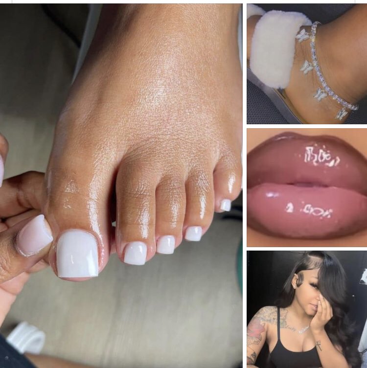 realbbymula's tweet image. White toes, ankle bracelets, lip gloss, hair laid 💁🏽‍♀️ Mood all summer. 😎💗