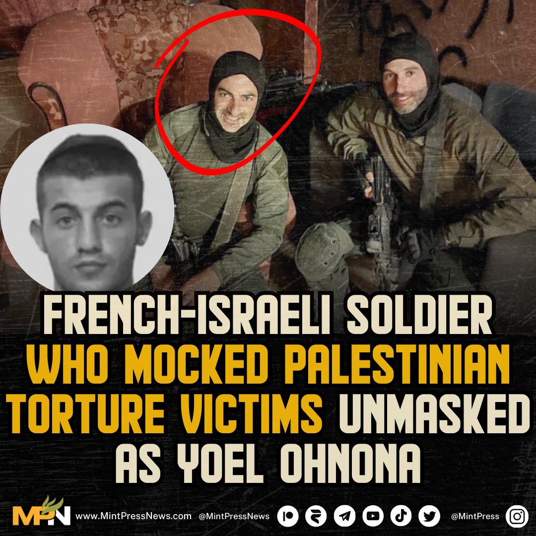 Aboujahjah's tweet photo. Our #March30Movement lawyers are coming for you, Yoel Ohnona! Especially now that France clearly stated that war criminals of French nationality can be tried by French courts. And since you are a confessed war criminal.
Our lawyers will also come for your cousin Samuel, who was applauding and inciting torture. 
By the way, your appalling video helped make this French change of position happen. Thank you for that. 
#EndImpunity #RuleOfLaw #JusticeForGaza