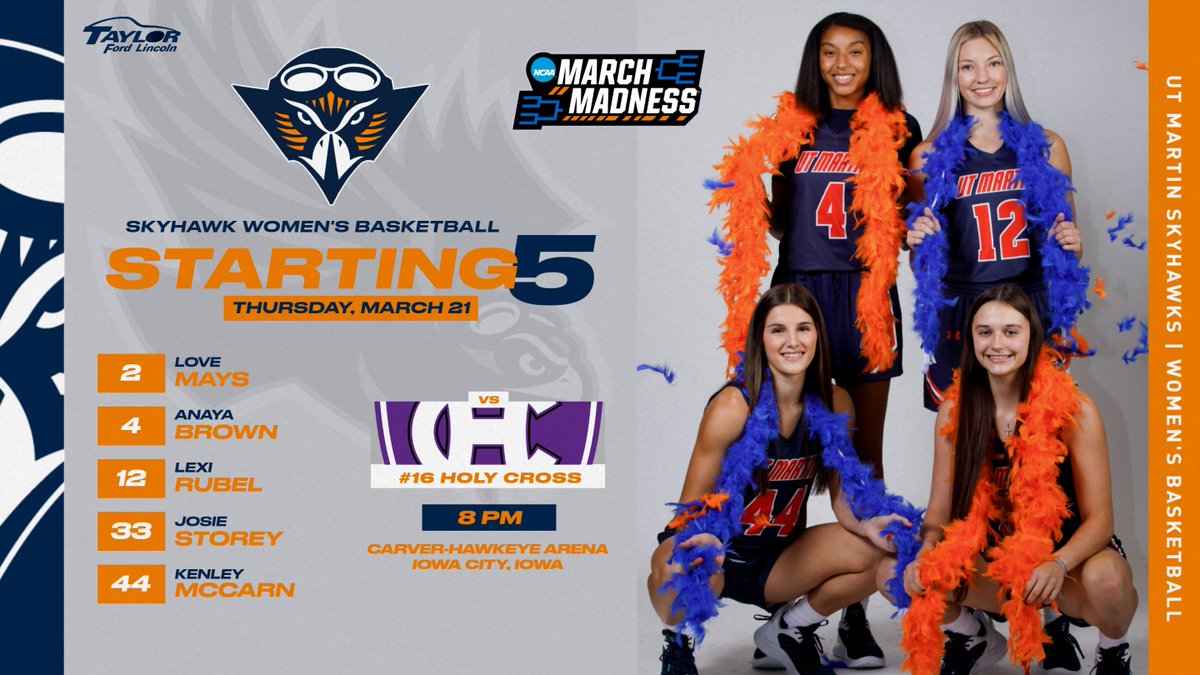 Meet tonight's Skyhawk starters against Holy Cross in the First Four of March Madness!