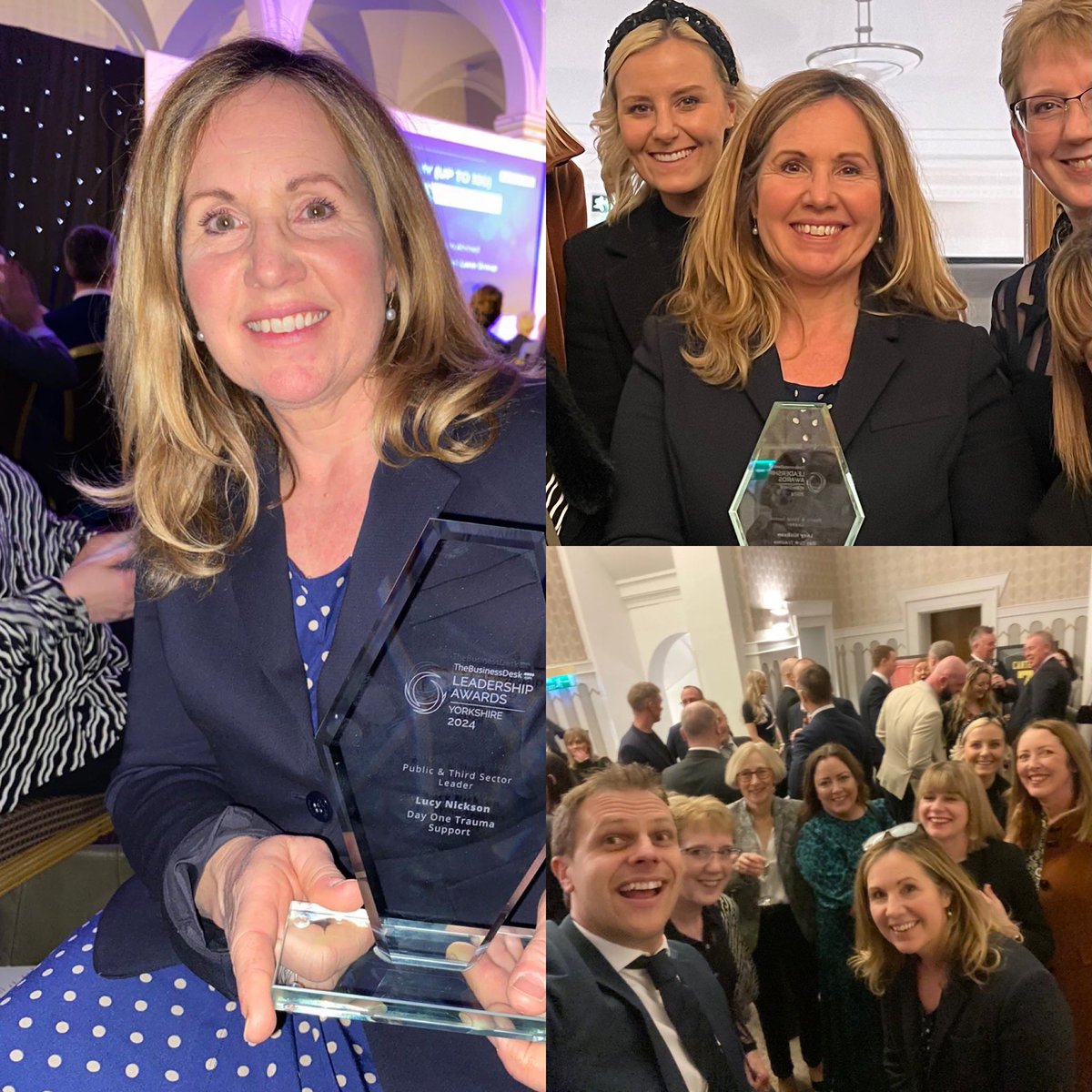 Great evening with the @DayOneTrauma gang for the #YLA24 So proud to be nominated and humbled to win Public and Third Sector Leader! I dedicate the award to our wonderful team and volunteers!! #rebuildinglivesaftercatastrophicinjury