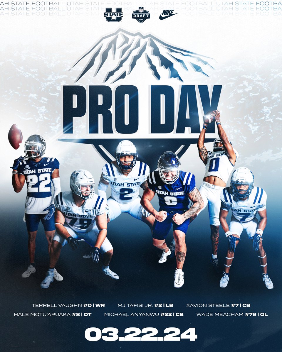 Pro Day tomorrow! It’s their time to shine! 🤘⚡️ #AggiesAllTheWay