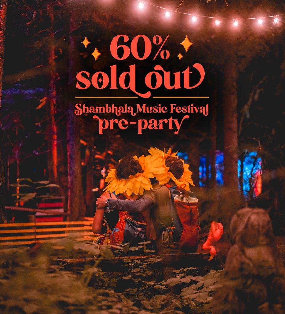 WOW, what a special day 🎉 We had some HUGE surprise announcements on the Grove’s Lineup today, and we also hit 60% Sold Out for our Offical Pre-Party on the magical Salmo River Ranch on Saturday, June 29 💫 If you want to join us, don’t wait 👉 shambhalamusicfestival.com/official-pre-p…