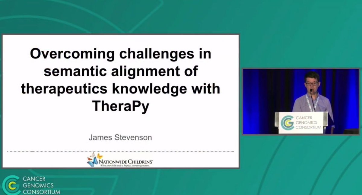 Watch James Stevenson's #CGCAnnual2023 Technologist Award talk on TheraPy, an open-source drug normalization tool that tackles the challenge of integrating diverse therapeutic concepts for richer genomic annotation and clinical decision support🔍 youtu.be/_D1NM8wPMSs
