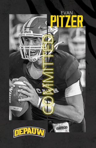 Excited to announce my commitment to the University of DePauw! Special thanks to my family, friends, teammates, coaches, and everyone else who has helped me achieve my dream! @qbdietz @MasonEspinosa1