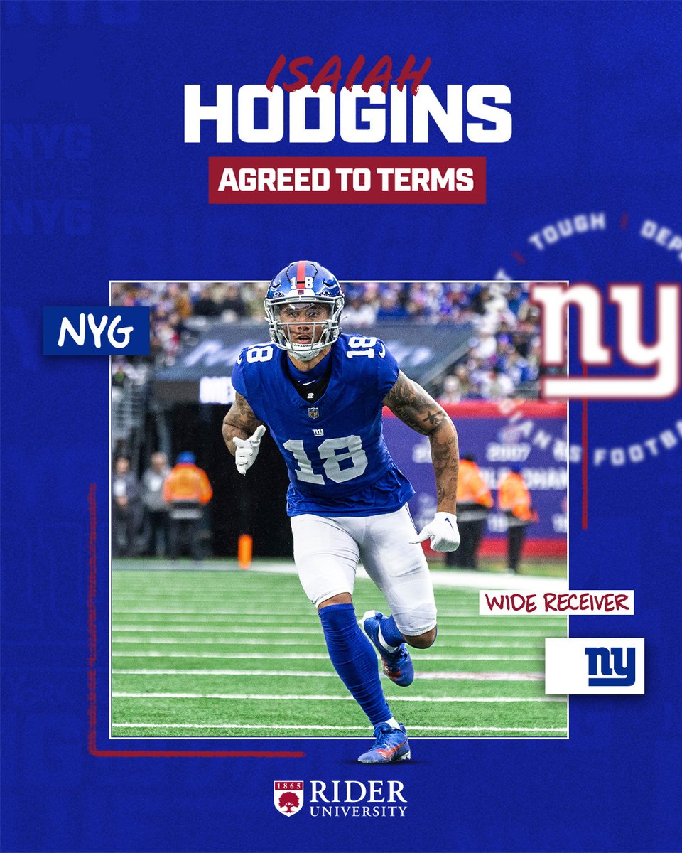 We've agreed to terms with WR Isaiah Hodgins Details: nygnt.co/3PwnGvC