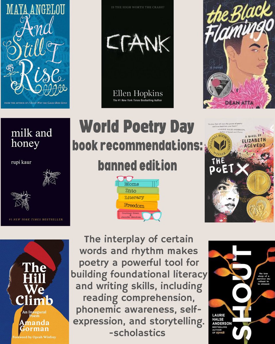A small list of banned poetry. Feel free to add recommendations below #worldpoetryday #bannedbooks