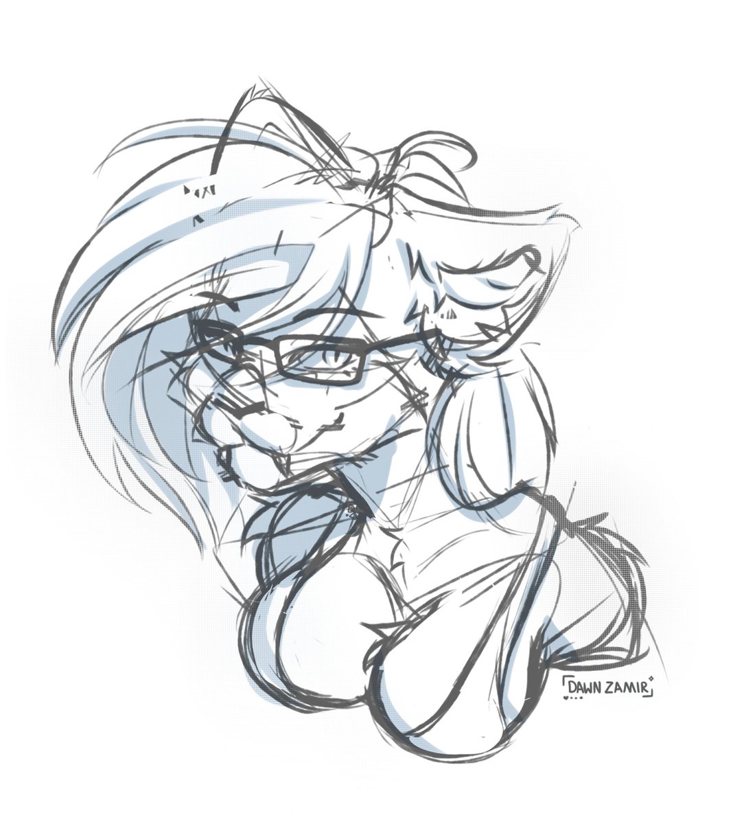 DawnZamir's tweet image. I'm down to work on more sketches~! So I've decided to host a small giveaway for 3 slots.

All you need to do is post your character's reference, tell me what your favourite baked good is and I will decide who I will draw via spin the wheel!

#furry #furryart
