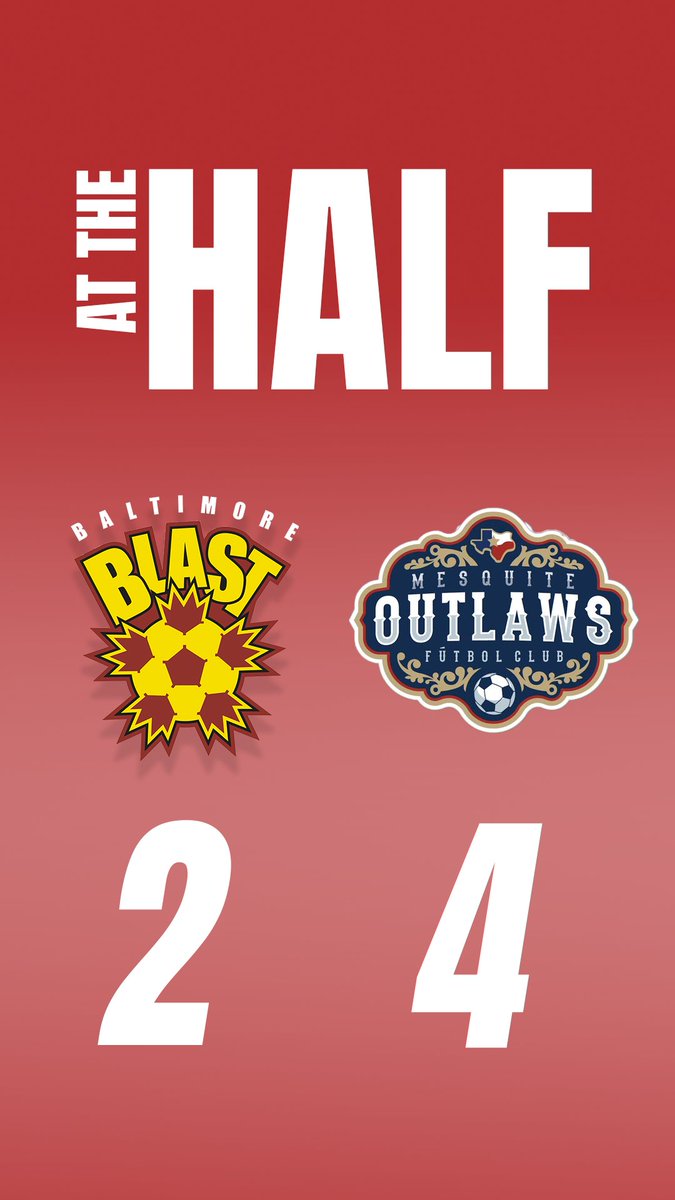 BaltimoreBlast's tweet photo. AT THE HALF:
@baltimoreblast 2-4 @TexasOutlawsFC
#baltimoreblast #blastfam #blast #blastoff #fullblast #baltimore #masl #soccer #baltimoreblastcheer #baltimoreblastcheerleaders #hereforablast @MASLarena https://t.co/BUMFB9Qcme