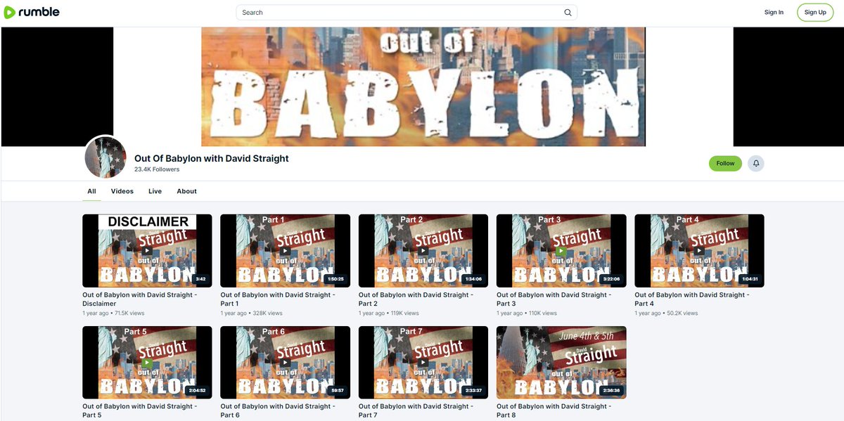 TheRubberDuck79's tweet photo. Out Of Babylon [MUST WATCH]

Out of Babylon Conference with #DavidStraight, hosted at Church of Glad Tidings June 4-6, 2021.

all you need to know about maritime law, land patents, minor estates, how to be a sovereign, how to correct your status, the BAR, the crown, Q, JFKjr and the plan, etc....

link to the entire 16 hour conference & series: https://t.co/h1CqR4Ayp6