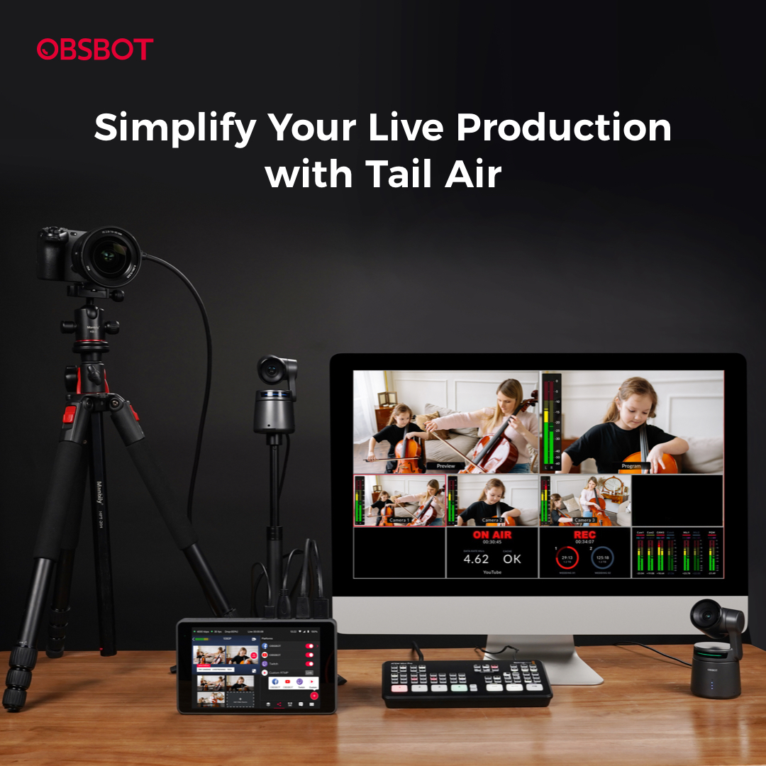 OBSBOT_Official's tweet photo. Level up your live productions effortlessly with Tail Air! ๐ท Streamline your setup and focus on what matters most: your content. ๐ท
Click the link to learn more๏ผhttps://t.co/ND2OUYnY28
#OBSBOT #streamwithobsbot #OBSBOT_TailAir #streamingcamera #streamingcam #streamcam #streamers #liveperformance #churchlive #streamingtips #contentcreators #liveproduction