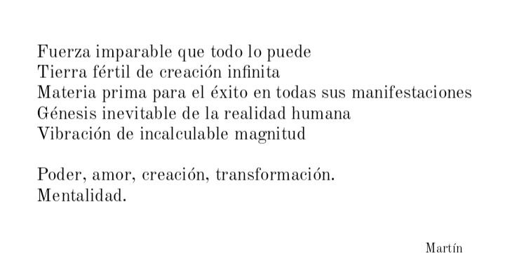 Mentalidad...